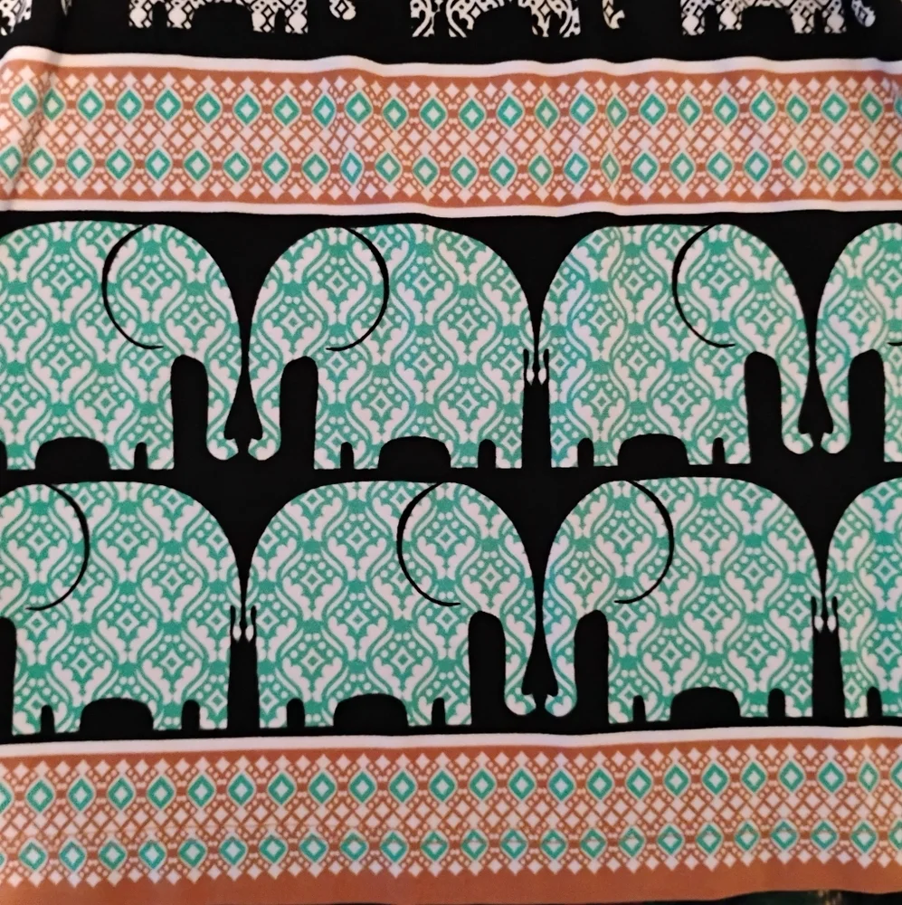 Ruby Rd Black and White Elephant Print Tunic. Boho Style. Size XL - Picture 9 of 10